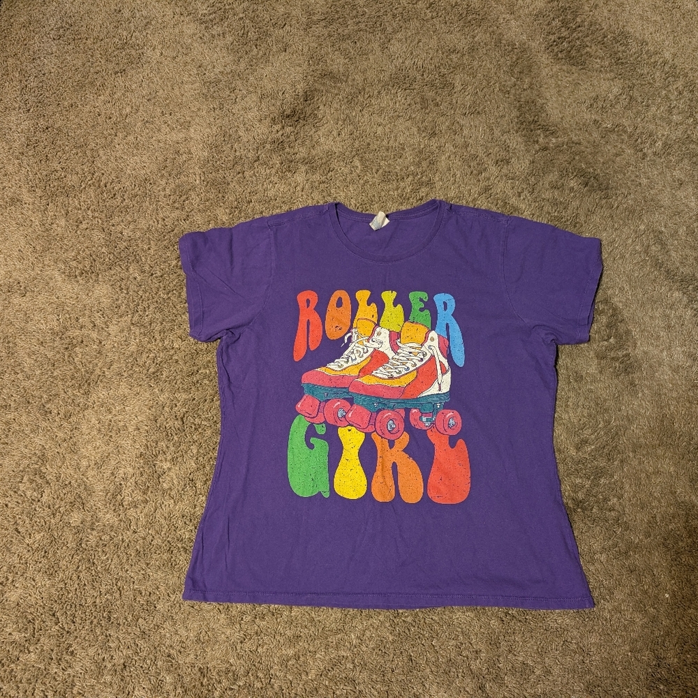 Vintage Roller Skate Tee Shirt Port & Company 2XL